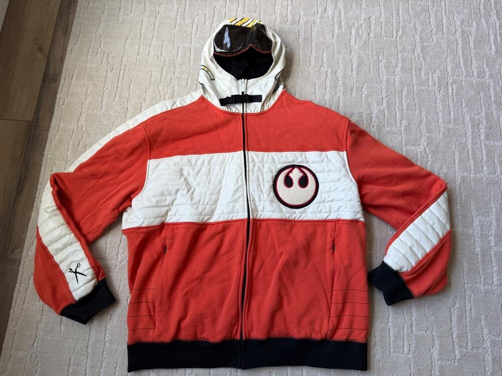 Marc Ecko Men's Star Wars X-Wing Pilot Zip Hoodie Jacket Luke Skywalker